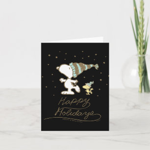 Peanuts Winter Skating T Shirt Card