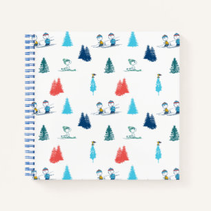 Peanuts   Winter Skiing the Slopes Pattern Notebook