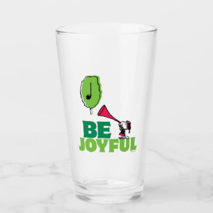 Peanuts   Woodstock Be Joyful Glass