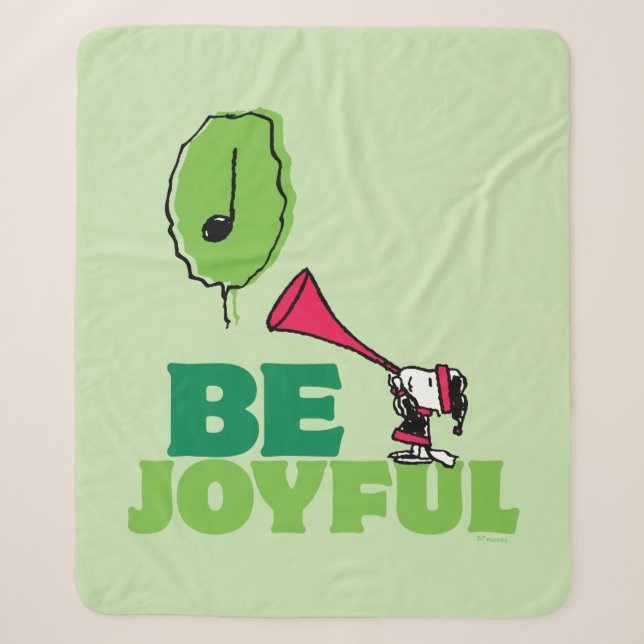 Peanuts | Woodstock Be Joyful Sherpa Blanket (Front)