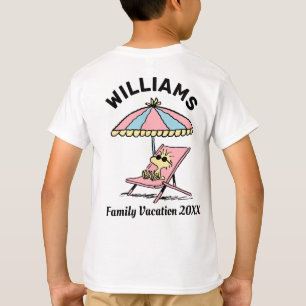 Peanuts   Woodstock Beach Family Vacation T-Shirt