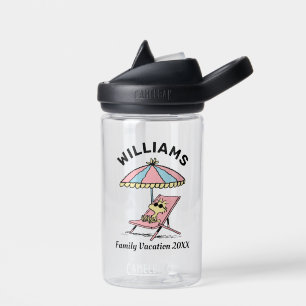 Peanuts   Woodstock Beach Family Vacation Water Bottle