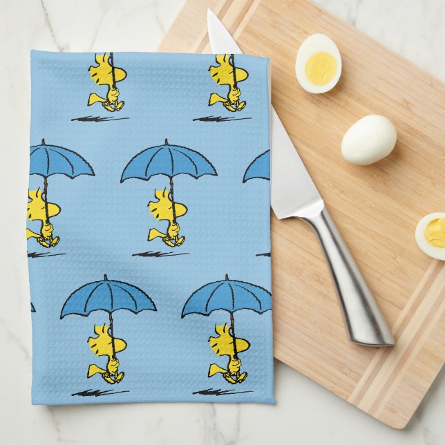 Peanuts | Woodstock Blue Umbrella Kitchen Towel (Quarter Fold)