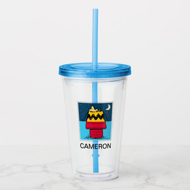 Peanuts | Woodstock Camping Half & Half Acrylic Tumbler (Front)