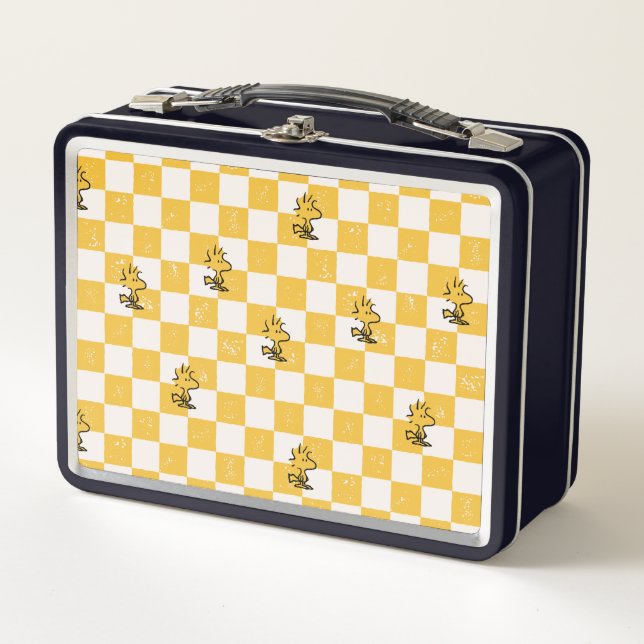 Peanuts | Woodstock Chequered Flag Metal Lunch Box (Front)