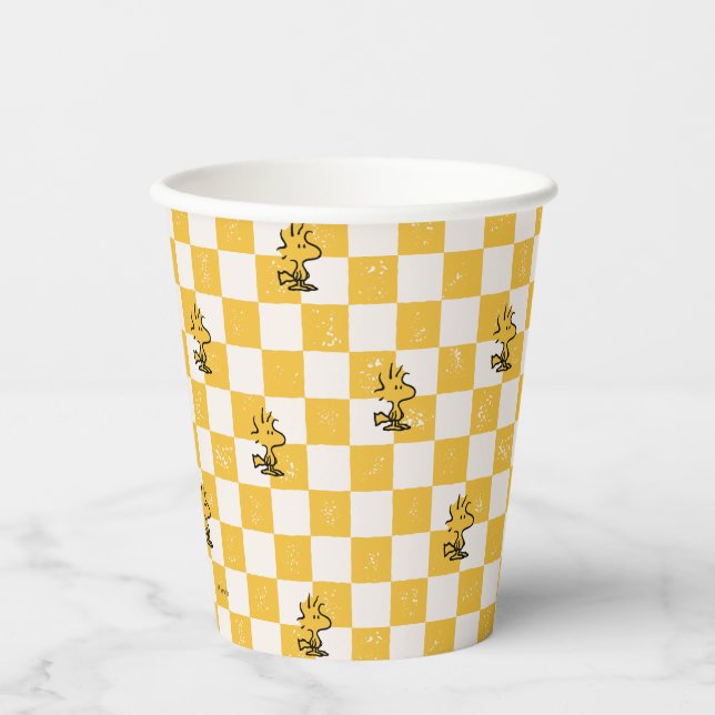 Peanuts | Woodstock Chequered Flag Paper Cups (Front)