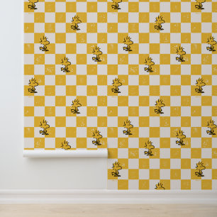 Peanuts Woodstock Chequered Flag Wallpaper