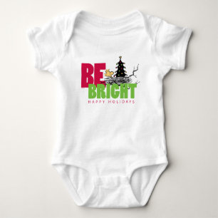 Peanuts   Woodstock Christmas Be Bright Baby Bodysuit