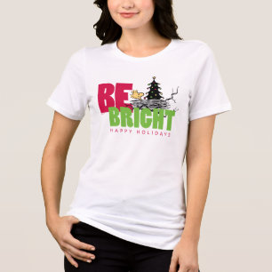 Peanuts Woodstock Christmas Be Bright Tri-Blend Shirt