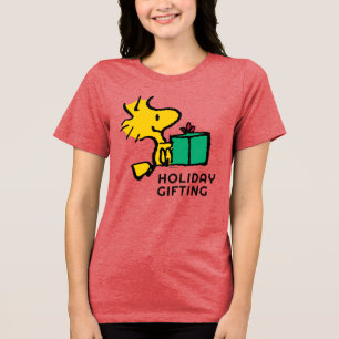 Peanuts Woodstock Christmas Gift Tri-Blend Shirt