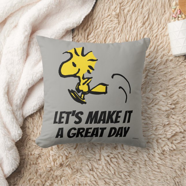 Peanuts | Woodstock Jumping Throw Pillow (Blanket)
