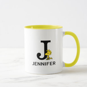 Peanuts   Woodstock Name & Monogram J Mug