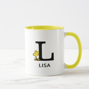 Peanuts   Woodstock Name & Monogram L Mug