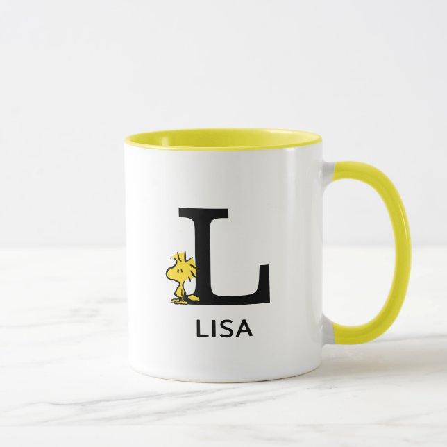 Peanuts | Woodstock Name & Monogram L Mug (Right)