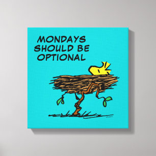 Peanuts   Woodstock Napping Canvas Print