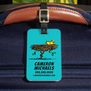 Peanuts Woodstock Napping Luggage Tag