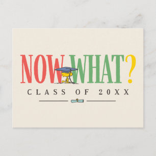 Peanuts Woodstock Now What Graduation Funny Quote Postcard