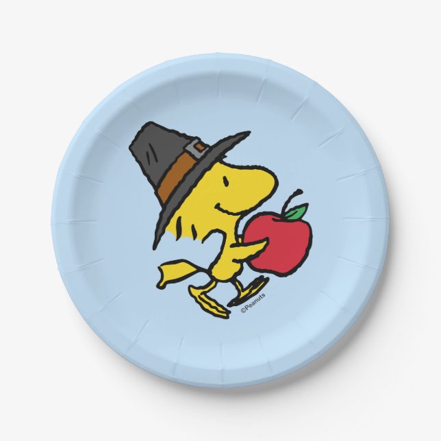Peanuts | Woodstock Pilgrim Paper Plate (Front)
