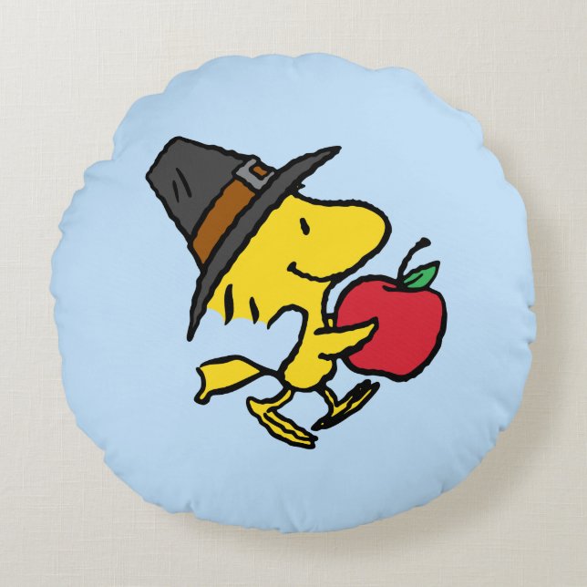 Peanuts | Woodstock Pilgrim Round Pillow (Front)