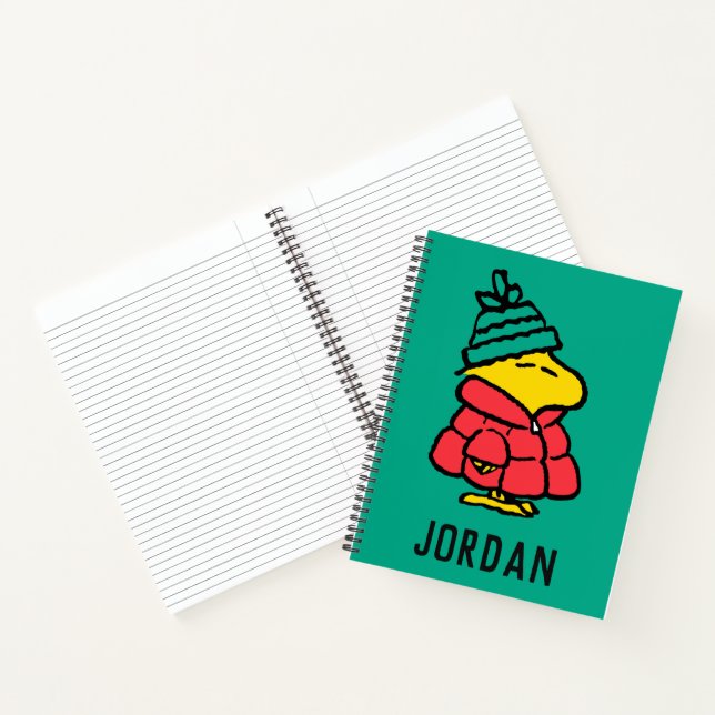 Peanuts | Woodstock Puffy Winter | Add Your Name Notebook (Inside)