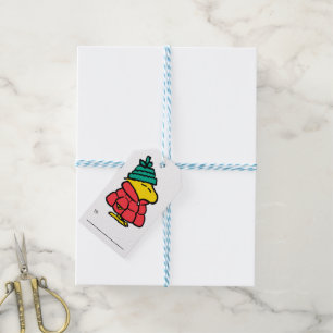 Peanuts   Woodstock Puffy Winter Jacket Gift Tags