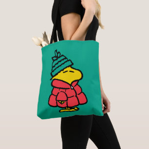 Peanuts   Woodstock Puffy Winter Jacket Tote Bag