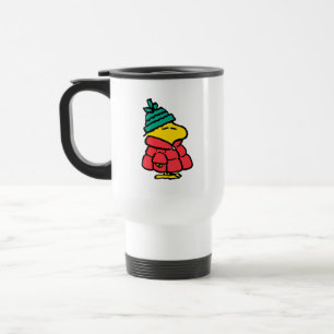 Peanuts Woodstock Puffy Winter Jacket Travel Mug