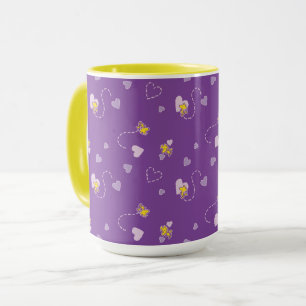 Peanuts   Woodstock Purple Heart Pattern Mug