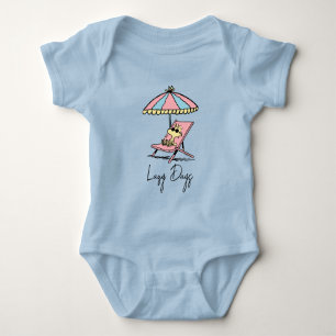 PEANUTS Woodstock Relaxing at the Beach Baby Bodysuit