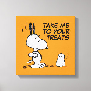 Peanuts   Woodstock Scares Snoopy Canvas Print