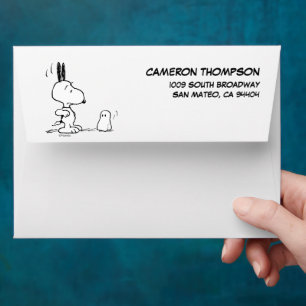 Peanuts Woodstock Scares Snoopy Envelope