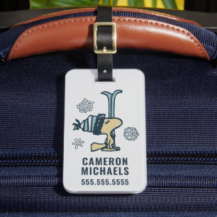 Peanuts   Woodstock Ski Pro Luggage Tag
