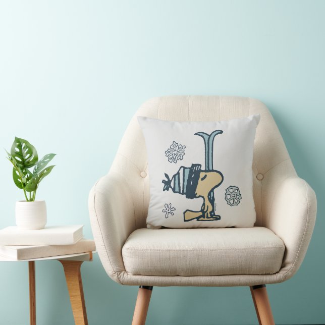 Peanuts | Woodstock Ski Pro Throw Pillow (Chair)