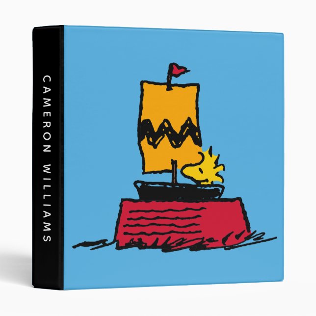 Peanuts | Woodstock Snoopy Dish Sail Boat Binder (Front/Spine)