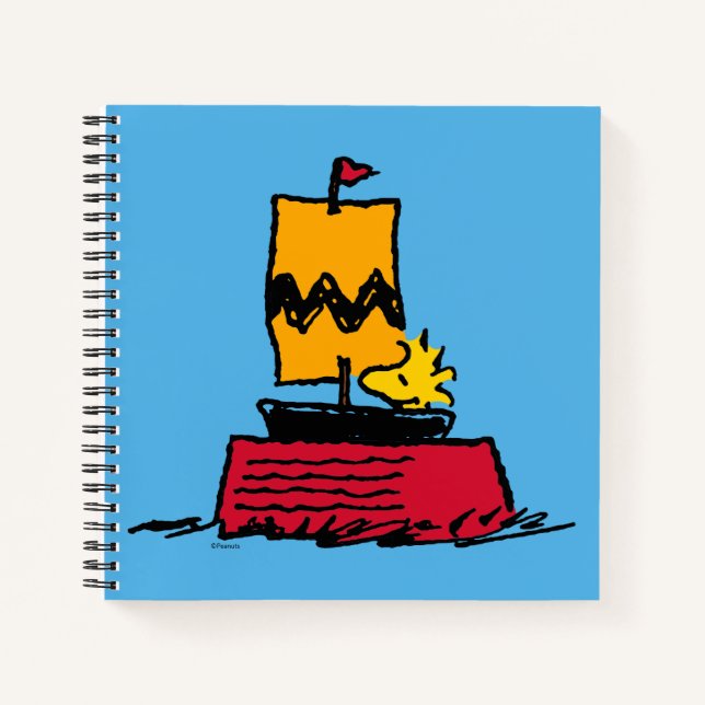 Peanuts | Woodstock Snoopy Dish Sail Boat Notebook (Front)