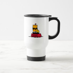 Peanuts Woodstock Snoopy Dish Sail Boat Travel Mug