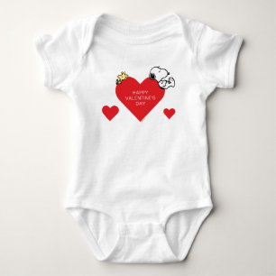 Peanuts   Woodstock & Snoopy Valentine Baby Bodysuit