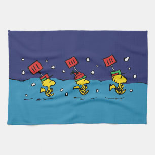 Peanuts Woodstock Snow Shovel Team Kitchen Towel