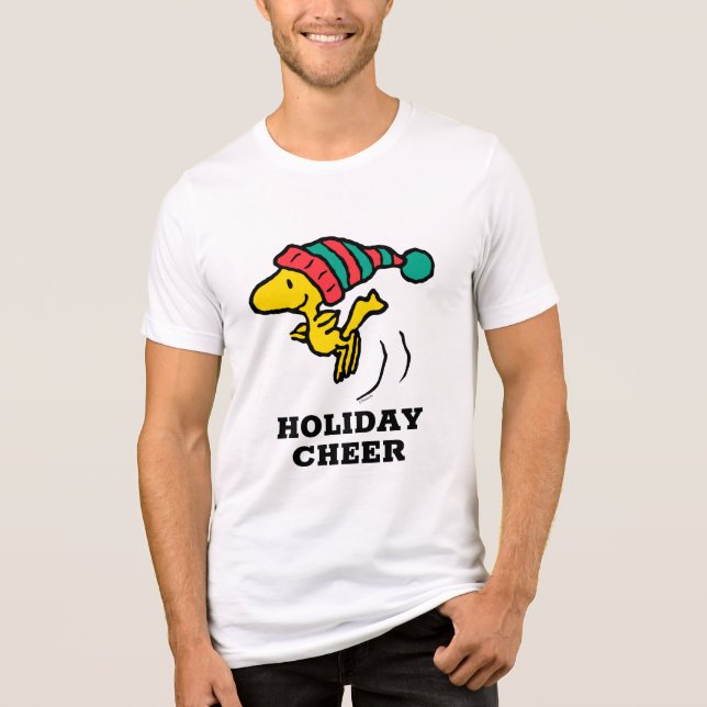 Peanuts | Woodstock Winter Beanie Cap Tri-Blend Shirt (Front)
