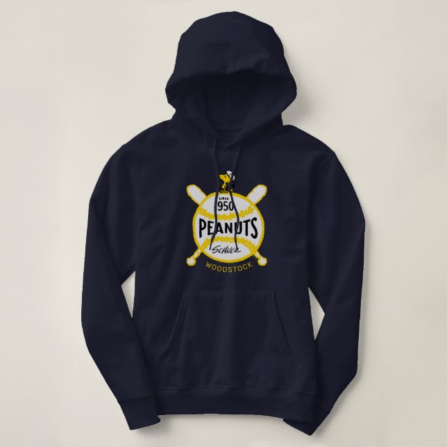Peanuts | WoodstockPeanuts Baseball Since 1950 Hoodie (Design Front)