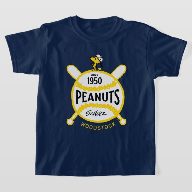 Peanuts | WoodstockPeanuts Baseball Since 1950 T-Shirt (Laydown)
