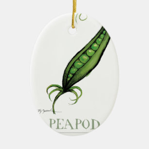 peapod, tony fernandes ceramic ornament