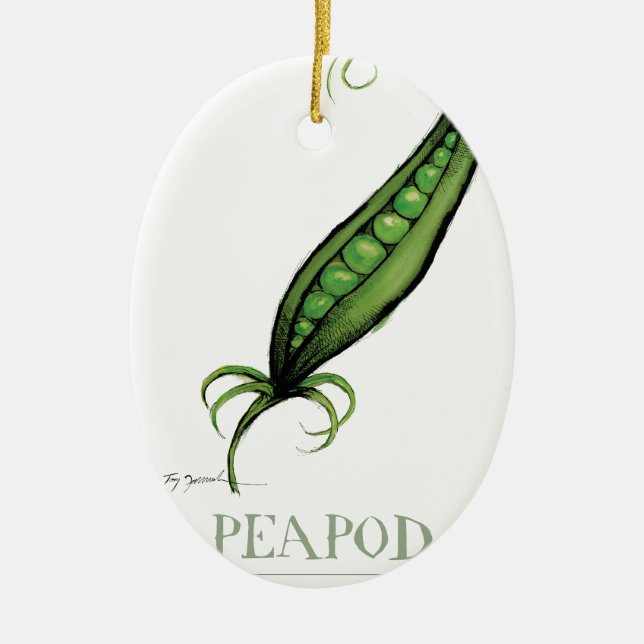 peapod, tony fernandes ceramic ornament (Front)