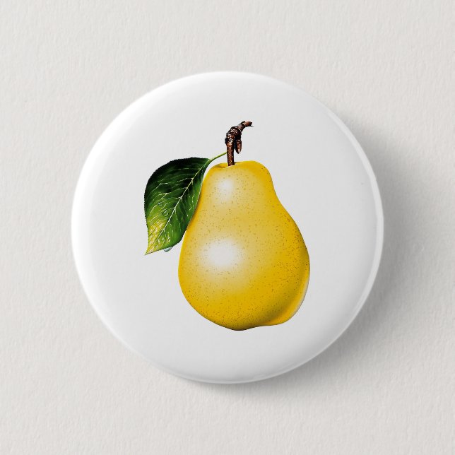 Pear 2 Inch Round Button (Front)