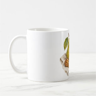 Pear and Walnuts on a Linen Cloth Coffee Mug