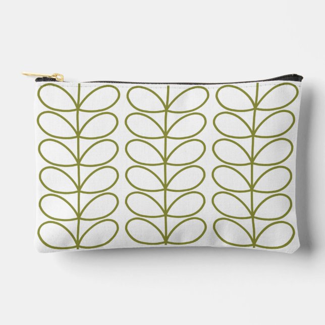Pear and white Linear Stem Slate Accessory Pouch (Front)
