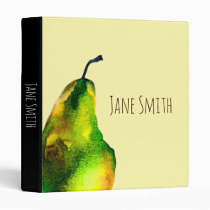 Pear art cute watercolor fruit binder