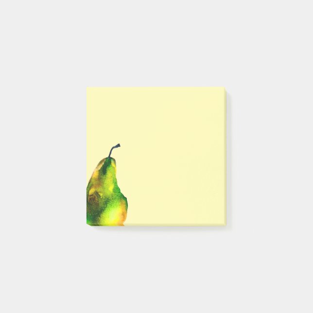 Pear art cute watercolor fruit post-it notes (Front)