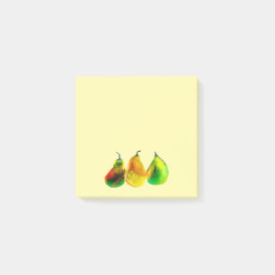 Pear art mignon aquarelle fruits post-it notes