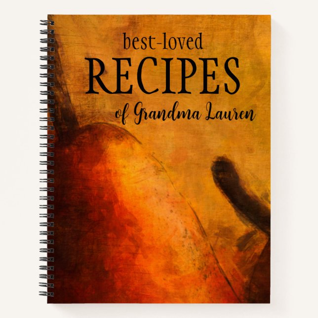 Pear Art Personalized Recipe Book (Front)